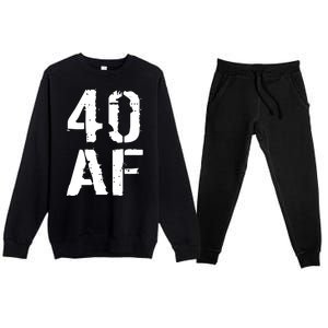 40 AF 40th Birthday Premium Crewneck Sweatsuit Set