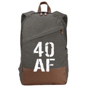 40 AF 40th Birthday Cotton Canvas Backpack