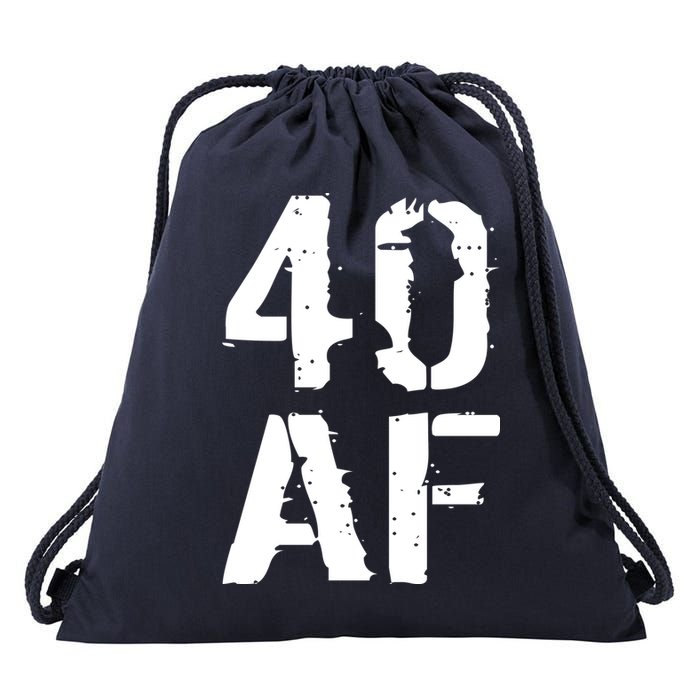 40 AF 40th Birthday Drawstring Bag