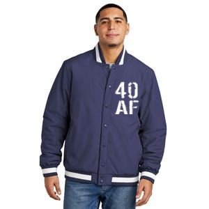 40 AF 40th Birthday Insulated Varsity Jacket