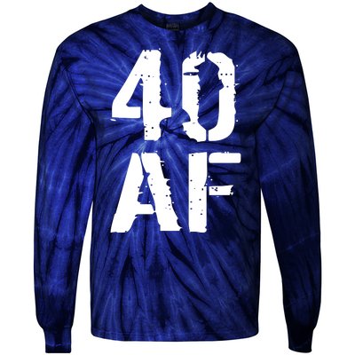 40 AF 40th Birthday Tie-Dye Long Sleeve Shirt