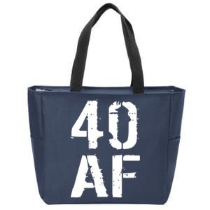 40 AF 40th Birthday Zip Tote Bag