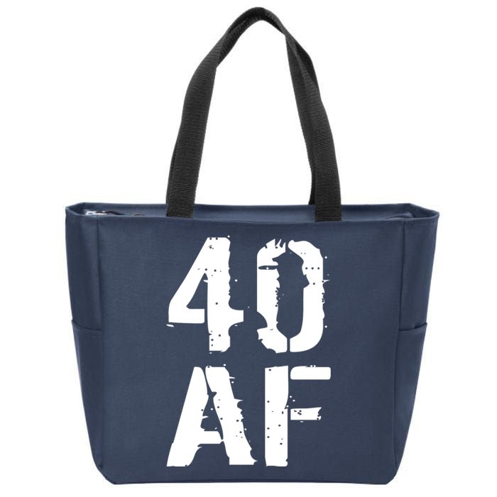 40 AF 40th Birthday Zip Tote Bag