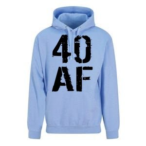 40 AF 40th Birthday Unisex Surf Hoodie