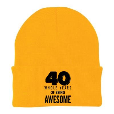 40 Whole Years Of Being Awesome Birthday Knit Cap Winter Beanie