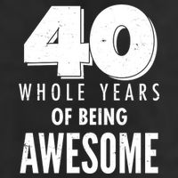 40 Whole Years Of Being Awesome Birthday 7 Panel Mesh Trucker Snapback Hat