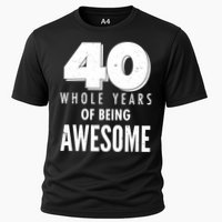 40 Whole Years Of Being Awesome Birthday Cooling Performance Crew T-Shirt
