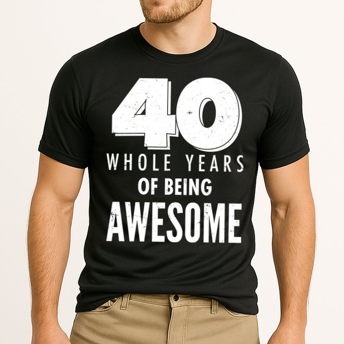40 Whole Years Of Being Awesome Birthday Cooling Performance Crew T-Shirt
