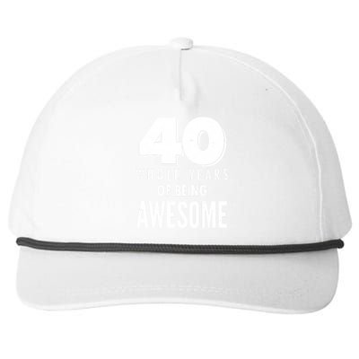 40 Whole Years Of Being Awesome Birthday Snapback Five-Panel Rope Hat