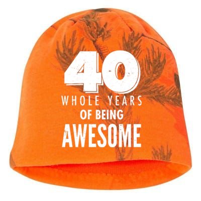 40 Whole Years Of Being Awesome Birthday Kati - Camo Knit Beanie