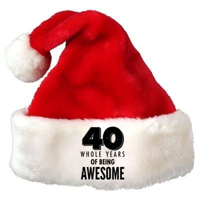 40 Whole Years Of Being Awesome Birthday Premium Christmas Santa Hat