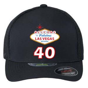 40 Years Old In Vegas - 40th Birthday Flexfit Unipanel Trucker Cap