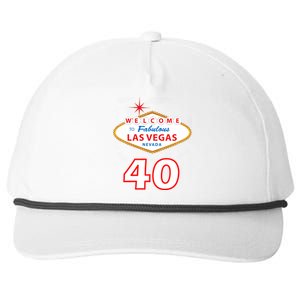 40 Years Old In Vegas - 40th Birthday Snapback Five-Panel Rope Hat