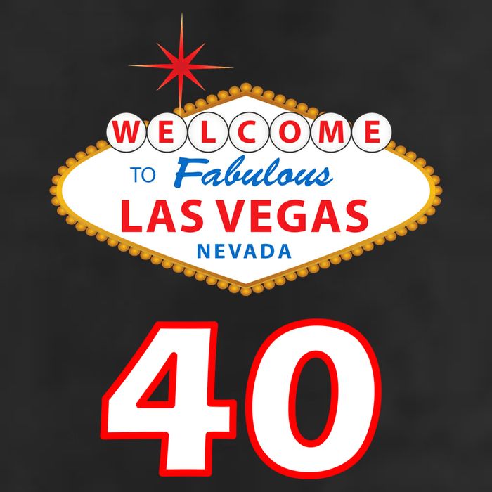40 Years Old In Vegas - 40th Birthday Adult Drive Performance Visor