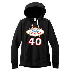 40 Years Old In Vegas - 40th Birthday Women's Fleece Hoodie