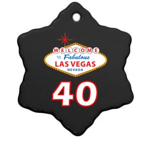 40 Years Old In Vegas - 40th Birthday Ceramic Star Ornament