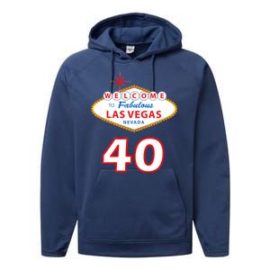 40 Years Old In Vegas - 40th Birthday Performance Fleece Hoodie