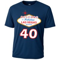 40 Years Old In Vegas - 40th Birthday Cooling Performance Crew T-Shirt