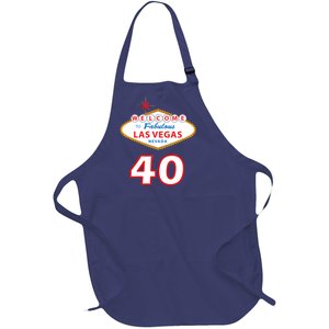 40 Years Old In Vegas - 40th Birthday Full-Length Apron With Pockets