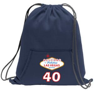 40 Years Old In Vegas - 40th Birthday Sweatshirt Cinch Pack Bag