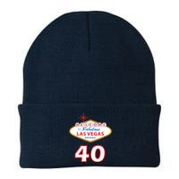 40 Years Old In Vegas - 40th Birthday Knit Cap Winter Beanie