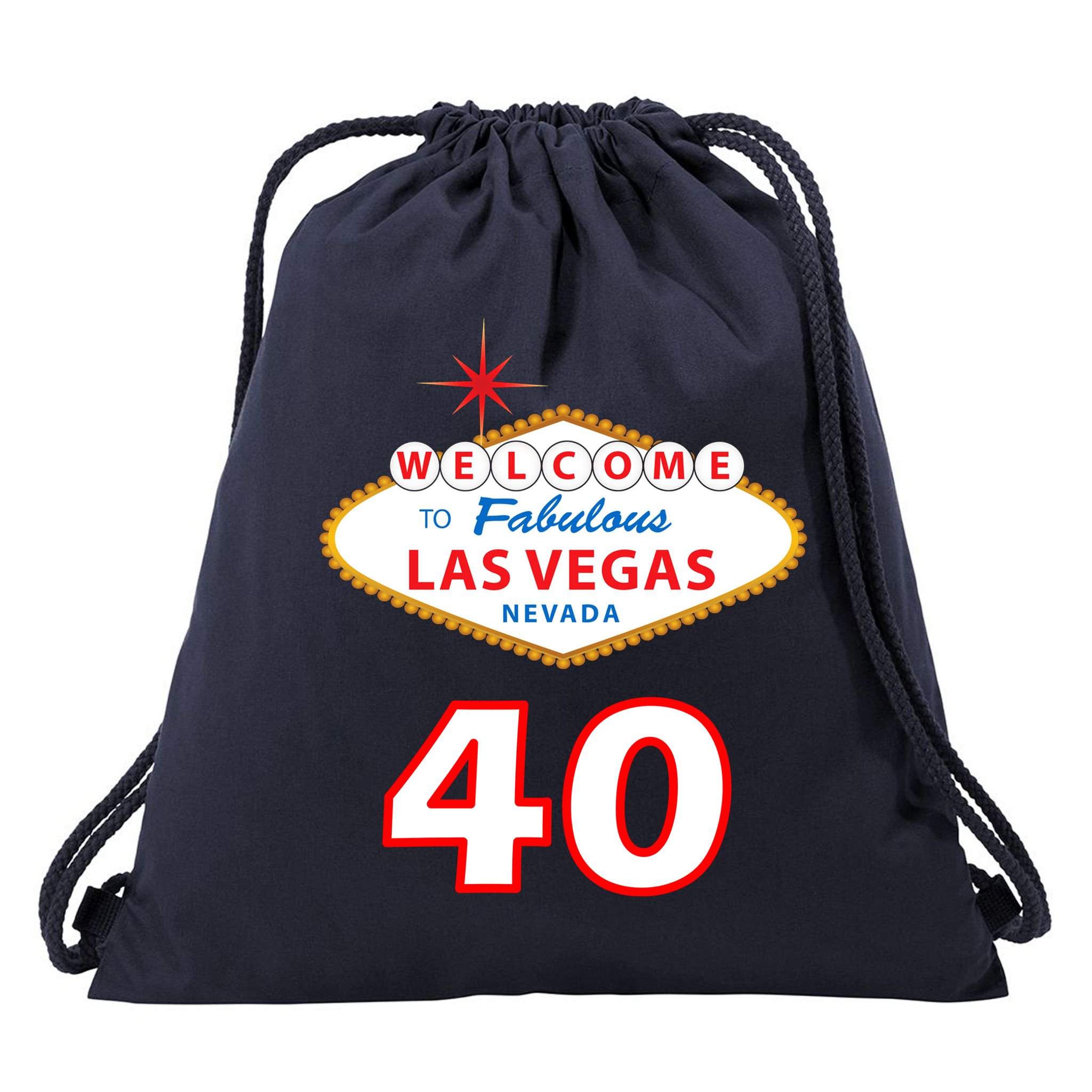 40 Years Old In Vegas - 40th Birthday Drawstring Bag