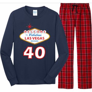 40 Years Old In Vegas - 40th Birthday Long Sleeve Pajama Set