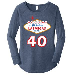 40 Years Old In Vegas - 40th Birthday Women's Perfect Tri Tunic Long Sleeve Shirt