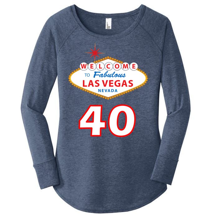 40 Years Old In Vegas - 40th Birthday Women's Perfect Tri Tunic Long Sleeve Shirt