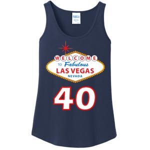 40 Years Old In Vegas - 40th Birthday Ladies Essential Tank