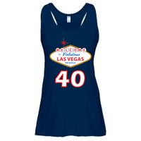 40 Years Old In Vegas - 40th Birthday Ladies Essential Flowy Tank