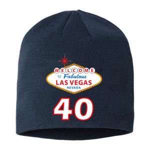 40 Years Old In Vegas - 40th Birthday Sustainable Beanie