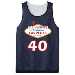 40 Years Old In Vegas - 40th Birthday Mesh Reversible Basketball Jersey Tank