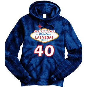 40 Years Old In Vegas - 40th Birthday Tie Dye Hoodie