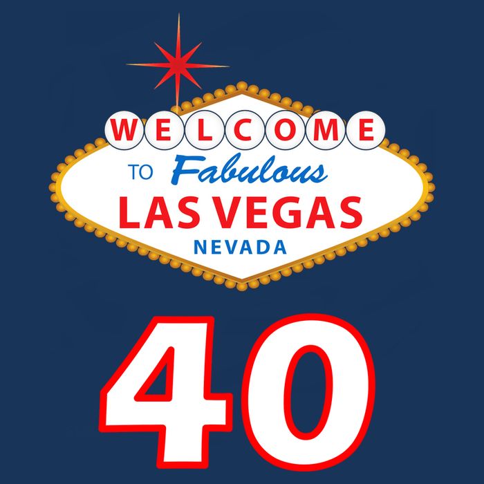 40 Years Old In Vegas - 40th Birthday Tie-Dye T-Shirt