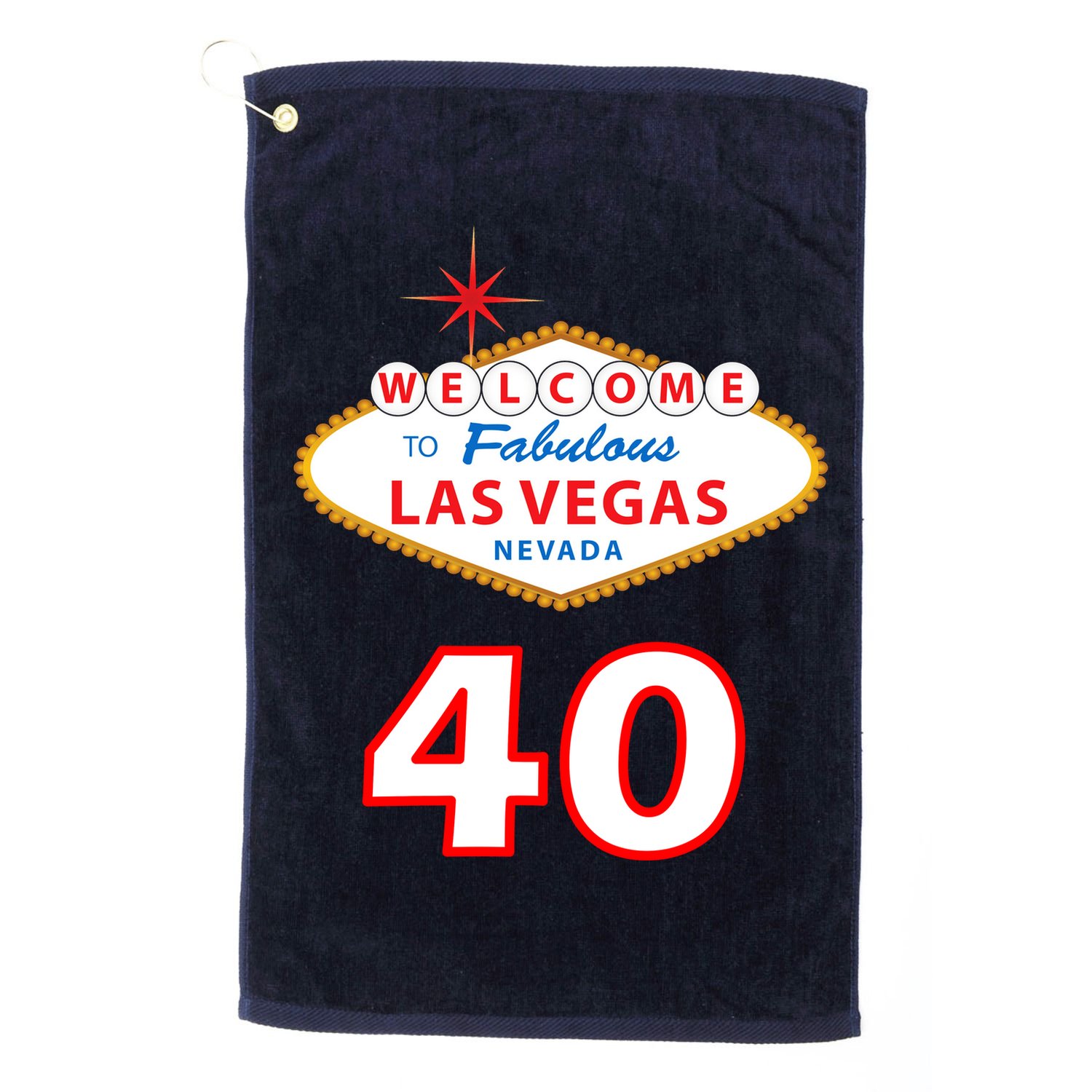 40 Years Old In Vegas - 40th Birthday Golf Towel