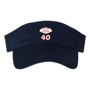 40 Years Old In Vegas - 40th Birthday Valucap Bio-Washed Visor