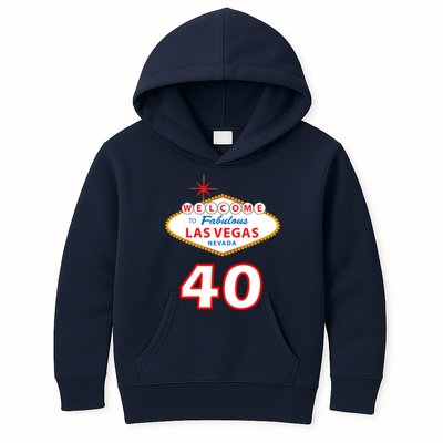 40 Years Old In Vegas - 40th Birthday Kids Hoodie