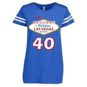 40 Years Old In Vegas - 40th Birthday Enza Ladies Jersey Football T-Shirt