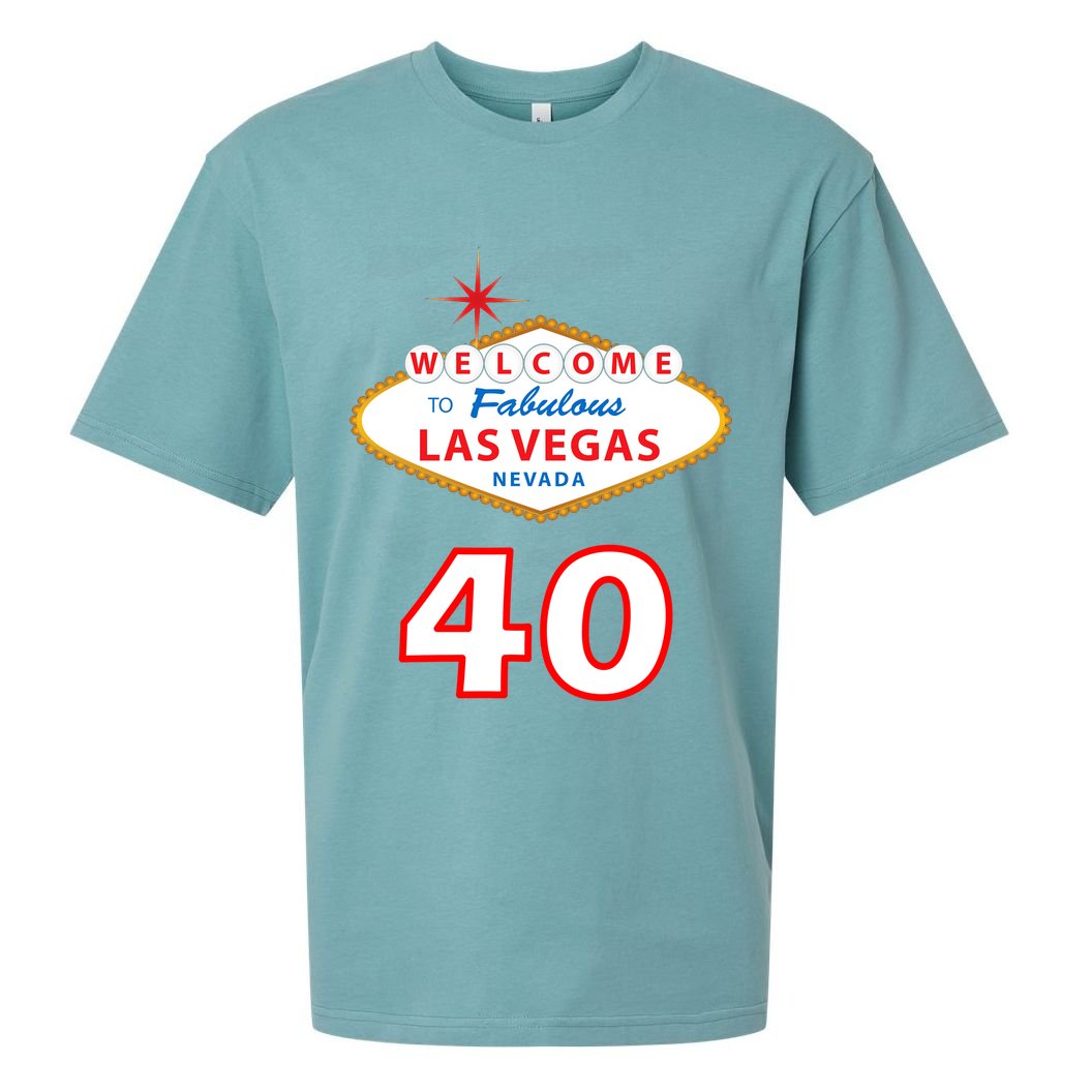 40 Years Old In Vegas - 40th Birthday Sueded Cloud Jersey T-Shirt