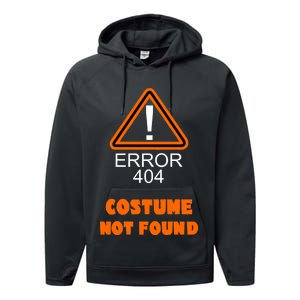 404 Error Costume Not Found Halloween Performance Fleece Hoodie