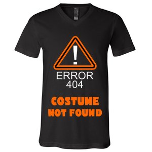 404 Error Costume Not Found Halloween V-Neck T-Shirt