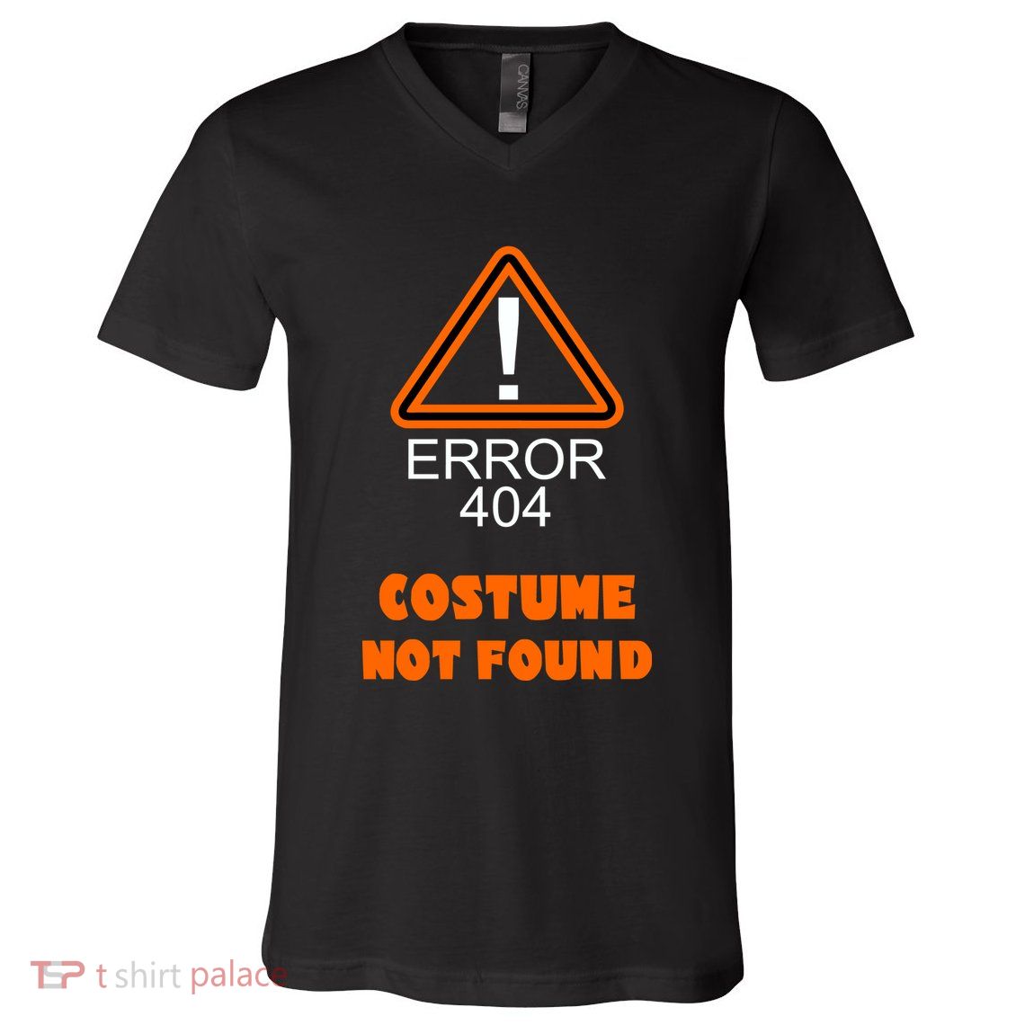404 Error Costume Not Found Halloween V-Neck T-Shirt