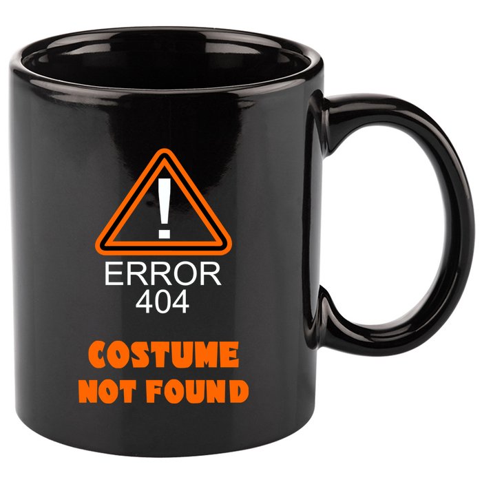 404 Error Costume Not Found Halloween 11oz C Handle Ceramic Mug