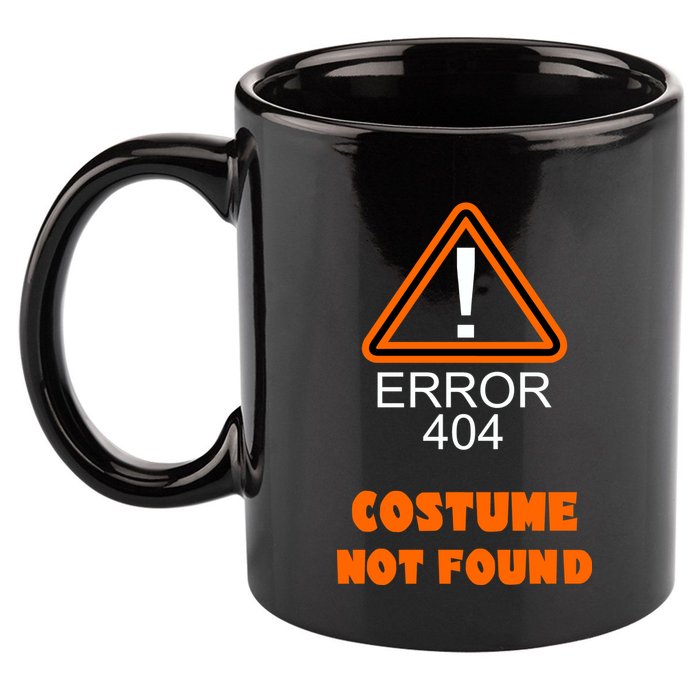 404 Error Costume Not Found Halloween 11oz C Handle Ceramic Mug