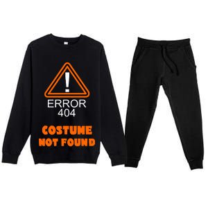 404 Error Costume Not Found Halloween Premium Crewneck Sweatsuit Set