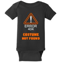 404 Error Costume Not Found Halloween Baby Bodysuit