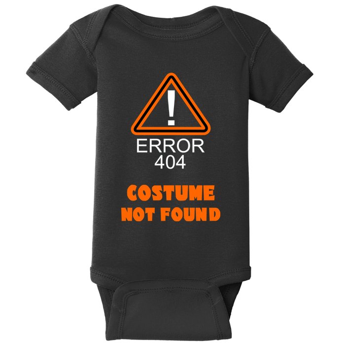 404 Error Costume Not Found Halloween Baby Bodysuit