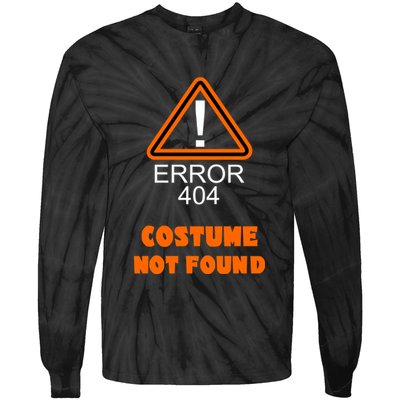 404 Error Costume Not Found Halloween Tie-Dye Long Sleeve Shirt