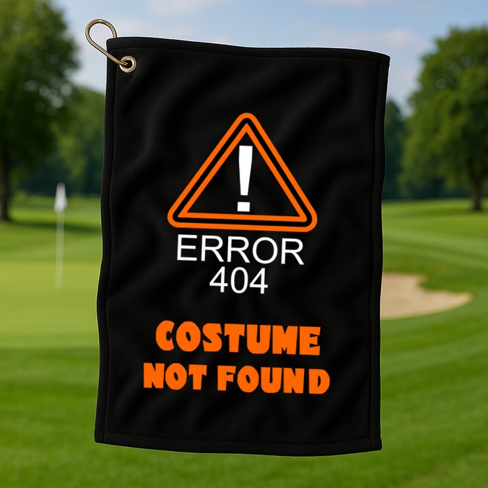 404 Error Costume Not Found Halloween Golf Towel